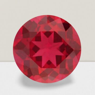 Ruby Round Cut Gemstone 7 Cts - 14 mm Flawless Loose Gem