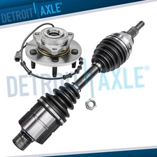 4WD Front Wheel Bearing and Front CV Axle for 2002 2003 2004 2005 Dodge Ram 1500