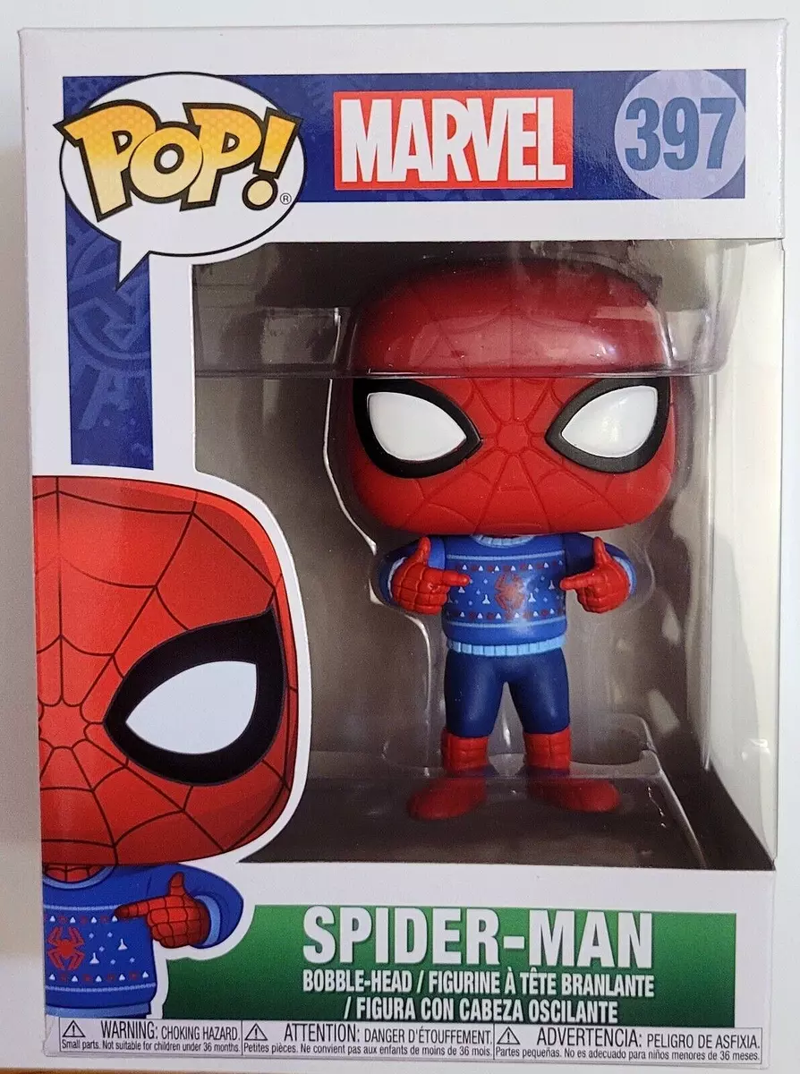 MIB SPIDER MAN 397 Funko Pop Holiday Marvel Christmas Ugly Sweater