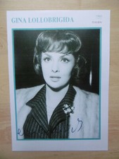 Gina Lollobrigida Autogramm signed 20x30 cm Laserkopie