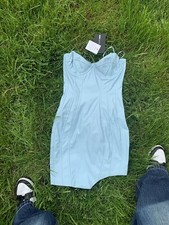 New FASHION Nova Blue Leather Mini Dress