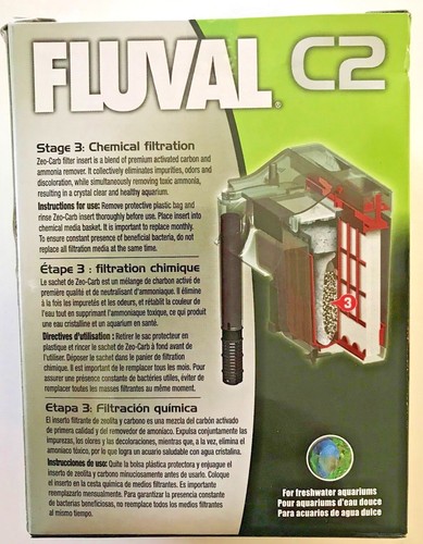 Fluval Hagen C2 Power Filter Zeo-Carb Media 3 pack 14017 - Picture 2 of 4