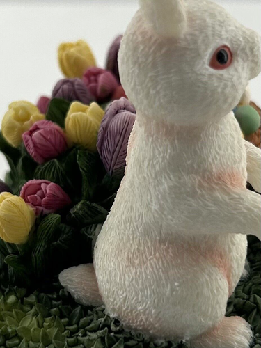 Our America Gift Easter Bunny Candle Topper Eggs with Flowers in Basket - Picture 9 of 15