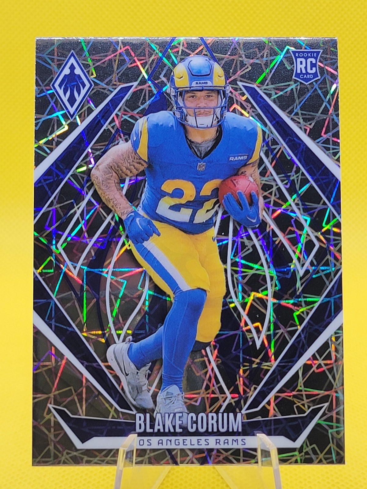 2024 Panini Phoenix - Blake Corum - Rookie Silver Laser Prizm LA Rams RC #158 🔥