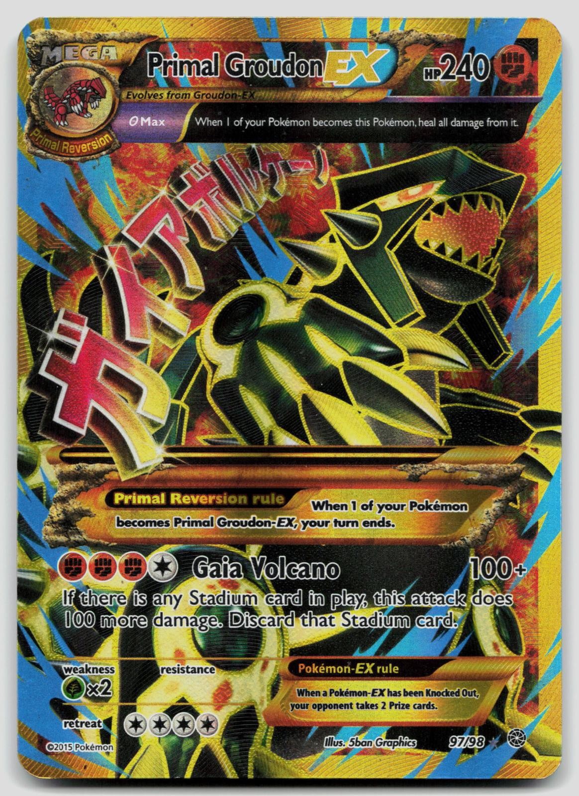 Primal Groudon EX 97/98 Ancient Origins Pokemon MP