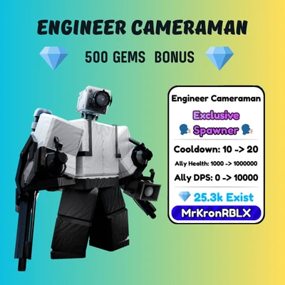 Engineer Cameraman | Toilet Tower Defense | TTD | Units +500 Gems