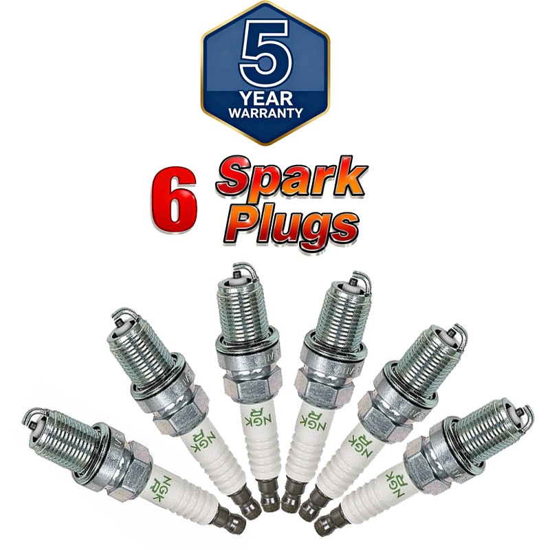 Set of 6 NGK 2756 V-power For Lexus Acura Chevrolet Kia Spark Plugs BKR6E11