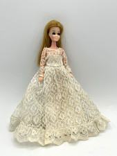 1970s Topper Dawn Doll Blonde Hair Blue Eyes K11A / Wedding Bell Dream Lace Gown