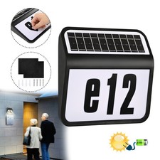 Solar Hausnummer Hausnummernleuchte Beleuchtung mit 2 LEDs Beleuchtet für Außen