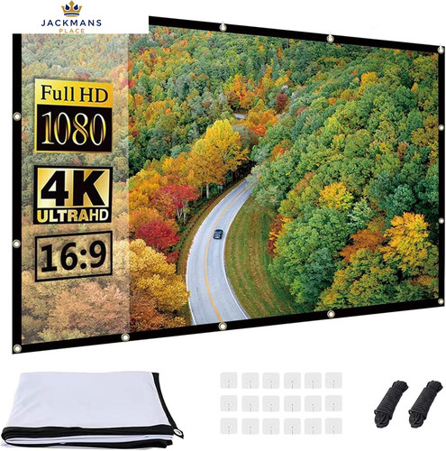 OWill 100 inch Projector Screen 16:9 HD Foldable for Home Theater 100
