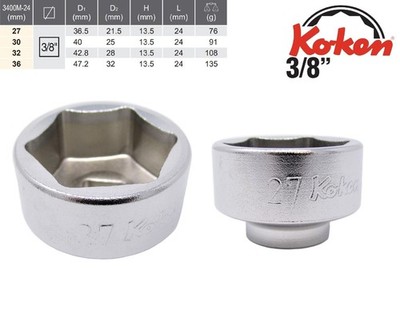 Koken 3/8'' Extra kurze Steckschlüssel für Ölfilter