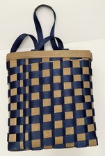 Longaberger Tall Tote To Go Blue Webbing, Handles 2008 Read