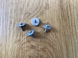 4 X LUDWIG Nut box/ Lug Mounting Screws 8 32 Coarse Standard Thread