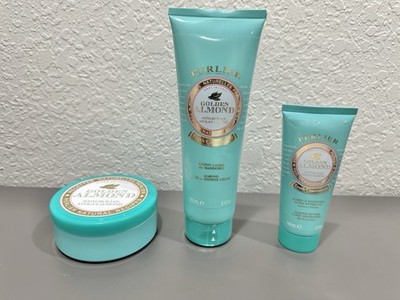 Perlier Golden Almond  Body Balm Oil, Bath & Shower Cream, & Super Nourishing