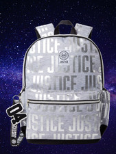 NEW Girls Justice Backpack.  School Bag book bag Silver, Gray