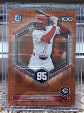 Topps 2026 Bowman Scouts Top 100 Chrome Cam Collier BTP-95 Orange /25 Reds