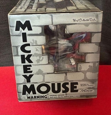 Mickey Mouse Guitar Ver Roen Medicom Toy VCD Figure Black Silver