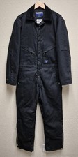 Walls Blizzard Pruf Insulated Coveralls Heavy Duty Black Canvas Mens Sz Med Reg