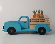 Wooden Truck Decoration Seasonal Holiday Blue 10.5"L Holiday Home