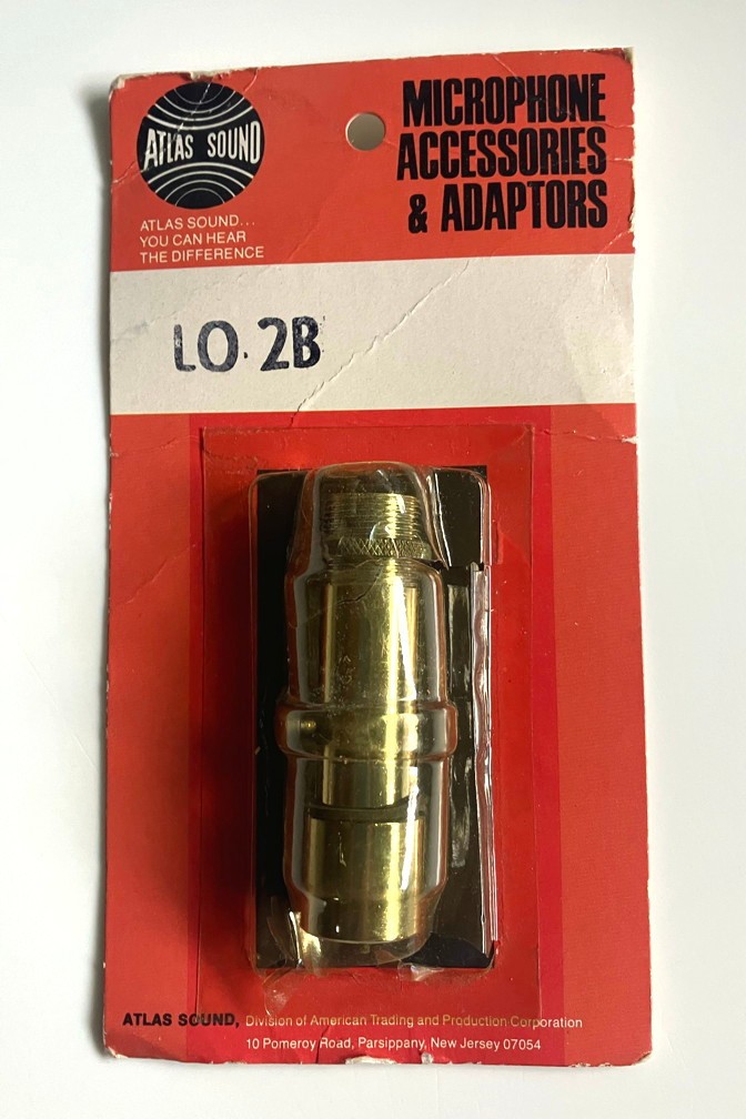 New Old Stock Atlas Sound LO-2B Chrome Microphone Stand Quick Connect Adapter