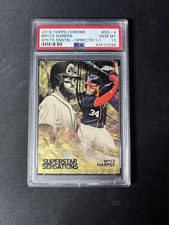 Marketplace image: 2018 Topps Chrome Superstar Sensations Bryce Harper Superfractor 1/1 PSA 10