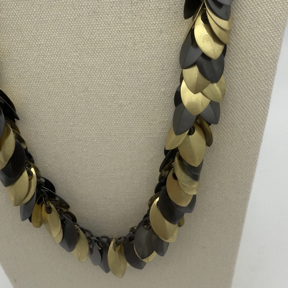 Винтажный Kenneth Cole ожерелье рыбы масштаб подвеска веревки цепочка почты джингл сетки - Изображение 3 из 4