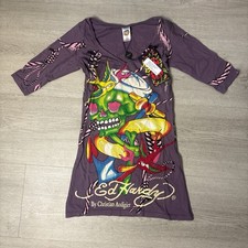 Rare Vintage Ed Hardy By Christian Audigier “Davy Jones” Top Size XS 