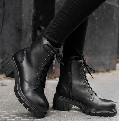Thursday Boot Company Damen schwarz Coda Combat Schnürstiefel Größe 10,5