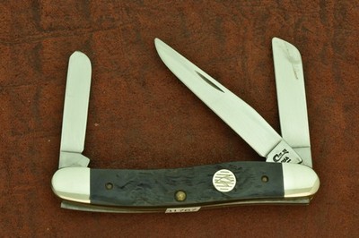 CASE XX USA 6 DOT 1994 BLACK BONE STOCKMAN KNIFE BK6318 SS REDHEAD NICE (31767)