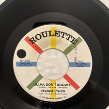 Frankie Lymon - Mama Don’t Allow It - USA Roulette 45 EX