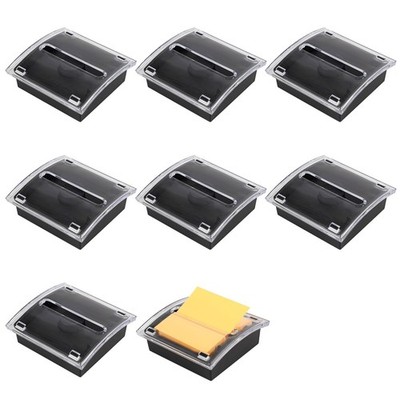 8 Pcs Pop Up Note Dispenser，Sticky Note Holder ，3 x 3 Inch，Clear Top and Blac...