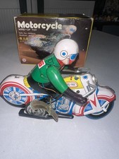 Motorcycle Wind Up Toy Vintage Collectable MS 702 Nice C
