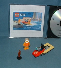 CITY, FIRE SETS 4427 ATV / 60000 MOTORCYCLE / 30368 WATER SCOOTER - LEGO - USED
