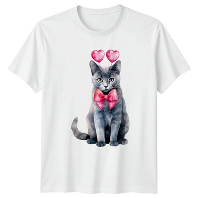 My Heart Belongs To My Damen T-Shirt Katze Valentinstag Geschenk für Sie