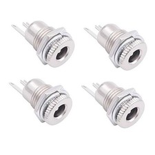  4 Pack 5.5mm x 2.5mm Female DC Power Jack Socket Panel Mount 2 Pin Solder