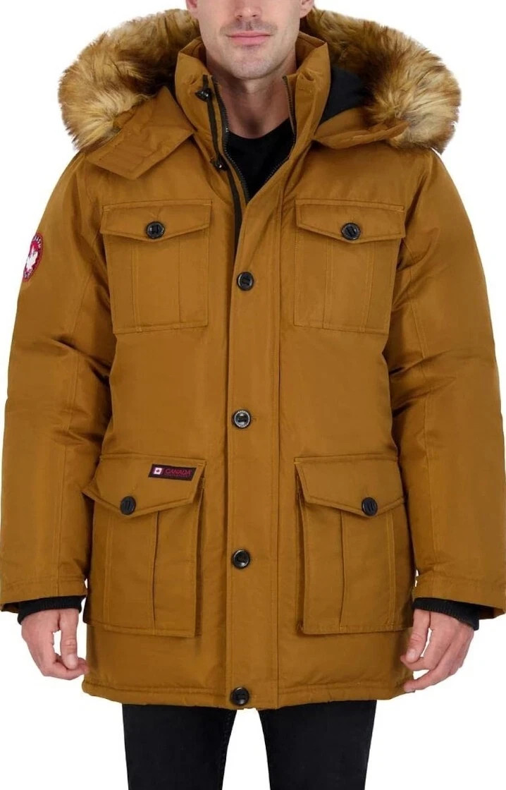 Canada Weather Gear $260 Insulated 4-Pocket Fur Trim Hooded Winter Parka Xl Nwt