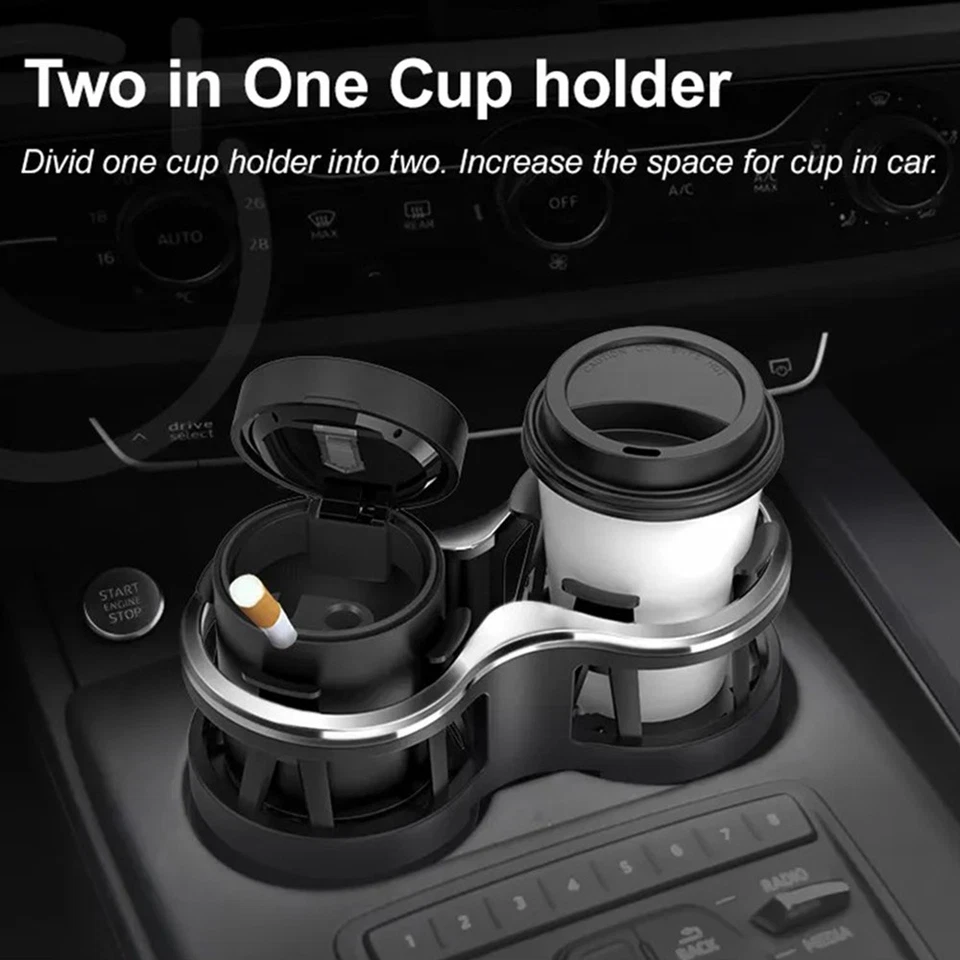 Car Cup Holder Expander 2 in 1 Cup Holder Extender Adapter with Expandable Base Foto 4 de 4