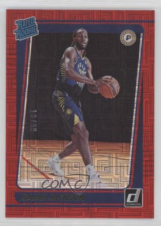 2021-22 Panini Donruss Rated Choice Red 13/99 Isaiah Jackson #217 Rookie RC 0nr3