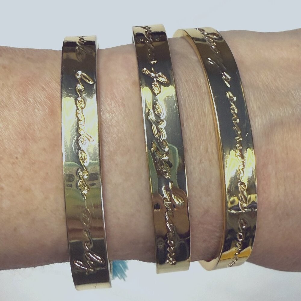 Lilly Pulitzer Solid Bangle Bracelet Set of 3 w/ … - image 5