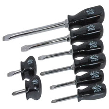 Black Phillips and Slotted Screwdriver Set 8-Piece 