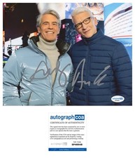 ANDERSON COOPER & ANDY COHEN SIGNED 8X10 PHOTO CNN BRAVO HOST ICONS - ACOA COA