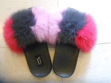 Neu ohne Karton DAMEN FURRIES BY MANIERE SCHWARZ MEHRFARBIG PANTOLETTEN/HAUSSCHUHE GR 38/39 (8-9