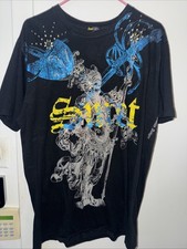 Christian Audigier SMET Foil Flock Ed Hardy Shirt Large Rare