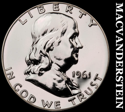 1961 Silver Franklin Half Dollar-Choice Gem Proof Lustrous No Reserve #G9839
