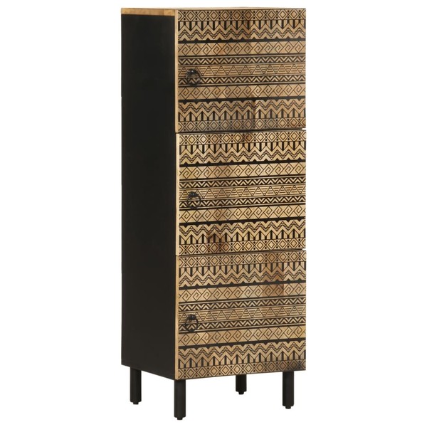 Highboard 40X33,5X110 Cm Raues Mangoholz Highboard Holz Beistellschrank Vidaxl-image