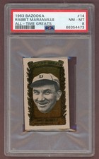 1963 BAZOOKA ATG # 14 RABBIT MARANVILLE BRAVES PSA 8 NM/MT 523361 (KYCARDS)