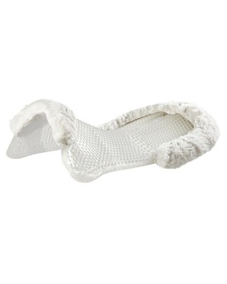 Sattelpad, Gelpad, Acavallo AC179 Gel Pad hinten erhöht mit Eco-Fellrand onesize