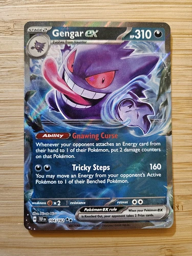 Gengar ex 104/162 Temporal Forces (TEF) NM Double Rare Pokemon Card
