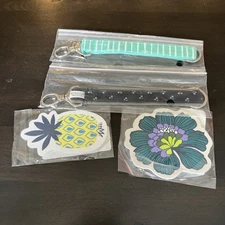 Thirty One 31 Hang It Up Key Fob Wristlet Strap Lot Of 2 NWOT + Bonus Nail Files