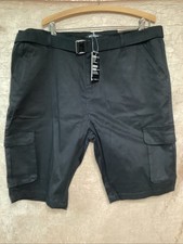 Blu Rock Men s Modern Fit Cotton Flex Cargo Shorts. Size 40. Color Black.